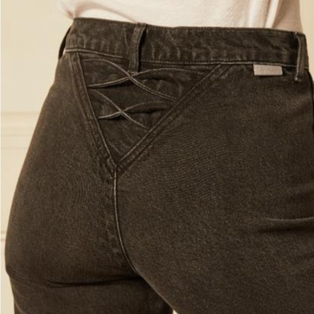 Free People BOYISH jeans The Mikey Moonstruck sz 25 black wash NWOT - Picture 4 of 14